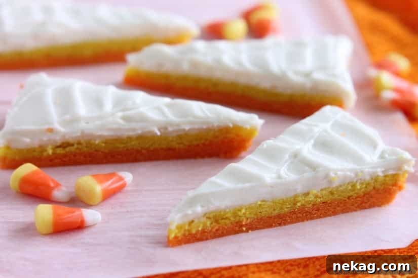 Candy Corn Sugar Cookie Bars