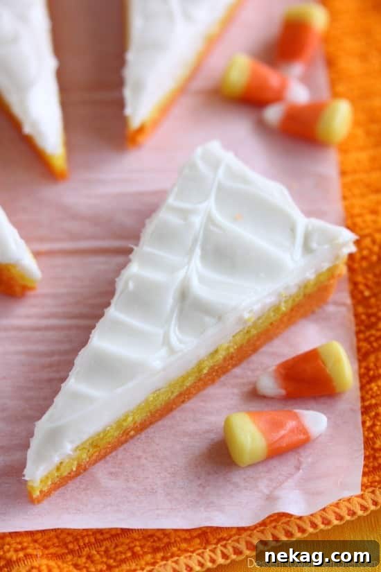 Candy Corn Sugar Cookie Bars