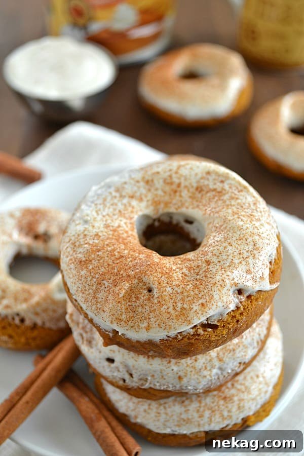 Pumpkin Spice Cheesecake Donuts Recipe — Fall Dessert Treat 3 Pumpkin Spice Cheesecake Donuts