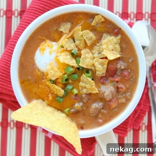 Beefy Nacho Soup