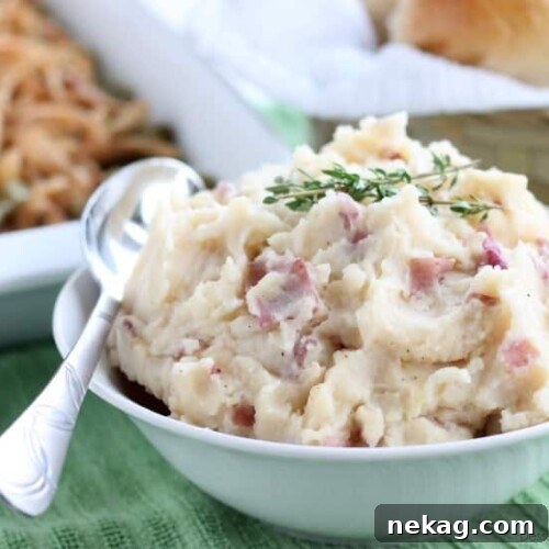 Browned butter and sautéed garlic give these mashed potatoes their rich and delicious flavor! From DessertNowDinnerLater.com