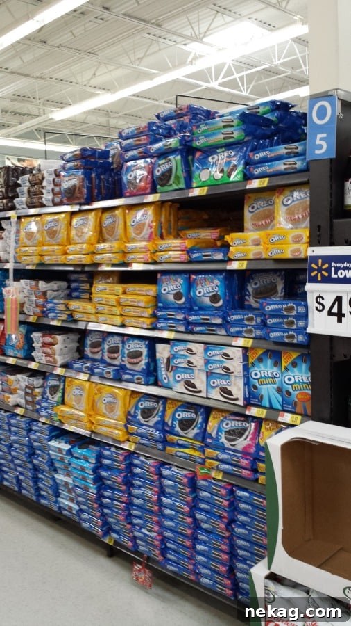 OREO Cookie Aisle at Walmart.