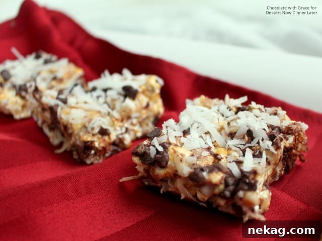 Chocolate Coconut Caramel Popcorn Bars (2)