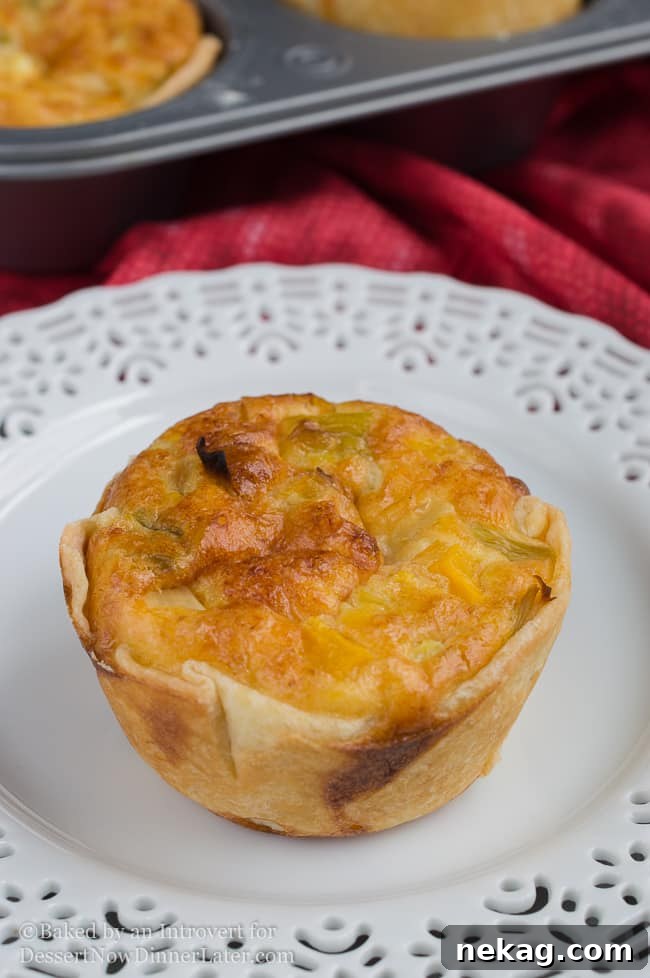 Mini Butternut Squash and Leek Quiches for Two 7 butternut squash and leek personal quiches