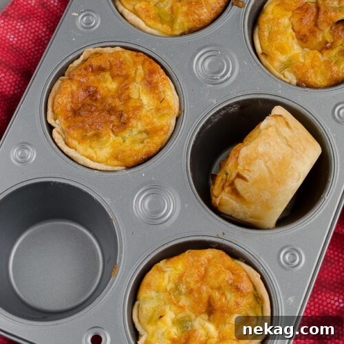 Mini Butternut Squash and Leek Quiches for Two 6 butternut squash and leek personal quiches