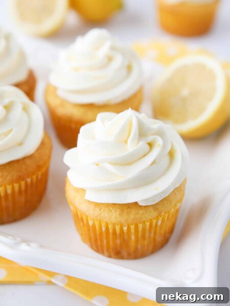 Lemon Cream Cheese Frosting is light and creamy with fresh lemon flavor.