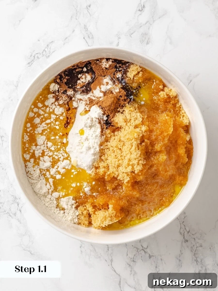 Every crumb cake begins here, with the topping mixture that will nearly equal the cake itself.