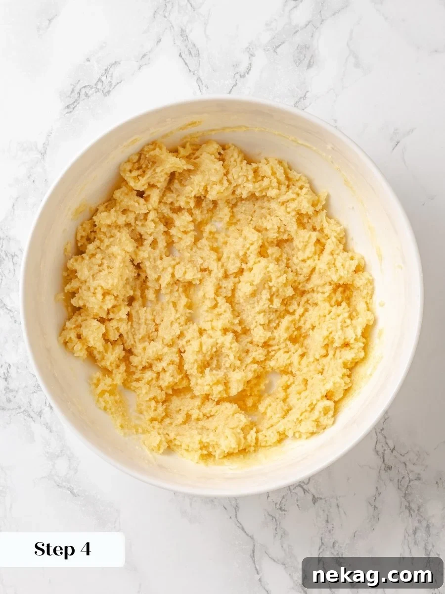 Creaming traps air, which gives crumb cake its light, even texture under the heavy topping.