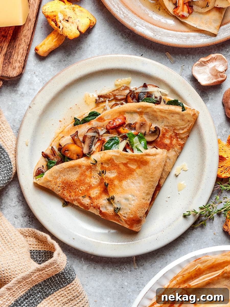 Savory Crepe Recipe: Step-by-Step for Perfect Crepes 2 Mushroom and gruyere is the most involved of these savory crepes and the one worth mastering.