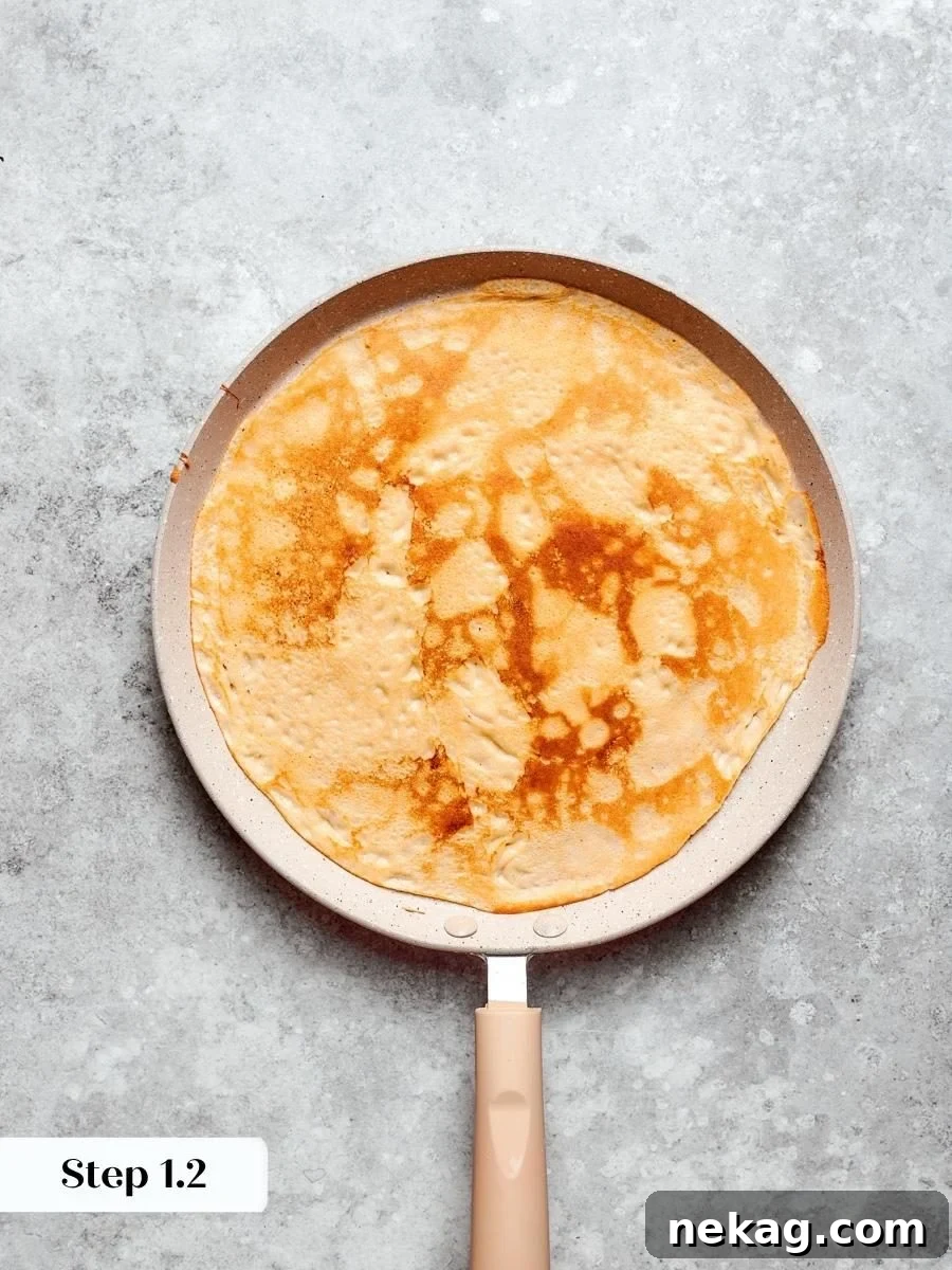 Savory Crepe Recipe: Step-by-Step for Perfect Crepes 7 Those browned patches are the flavor base that keeps savory crepes from tasting like plain wrappers.
