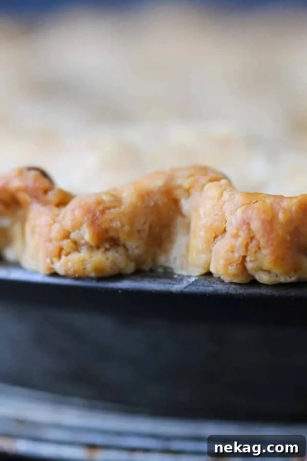 Crisco pie crust baked edge.