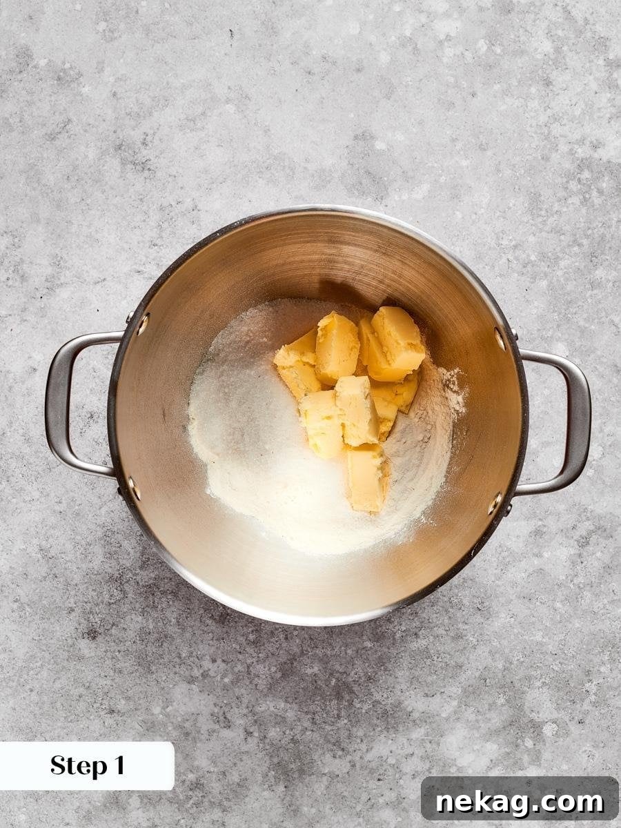 Keeping the butter cold is what lets pâte sablée come together without turning greasy.