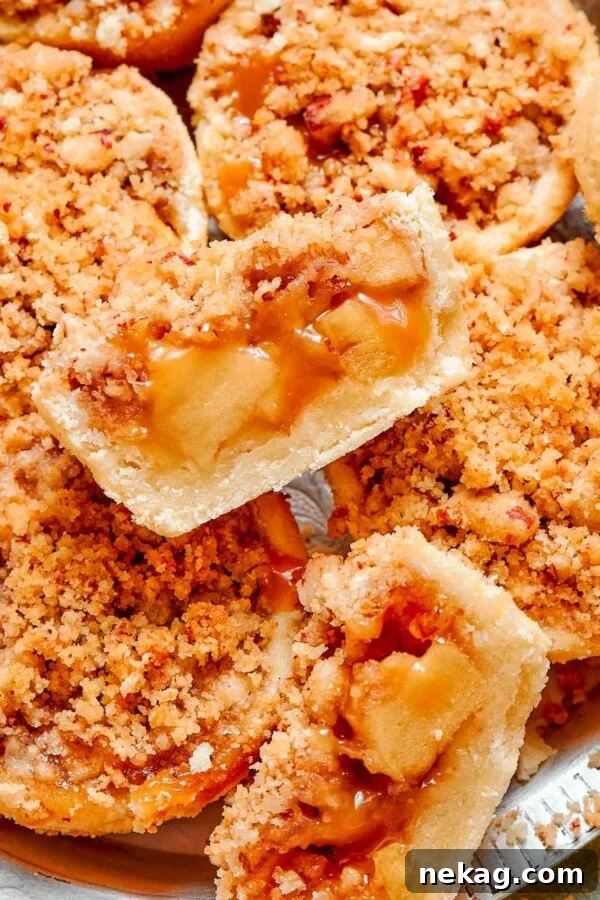 How thin a pressed shell can be and still hold mini apple pies together.
